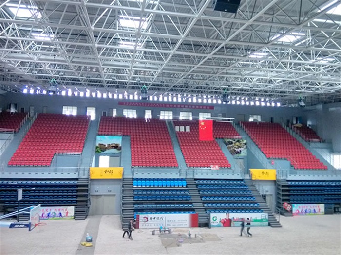 义马电厂体育馆网架加工